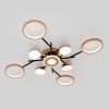 Дизайнерська LED люстра Elegance 170 wt із пультом до 25м² чорно-золотий корпус