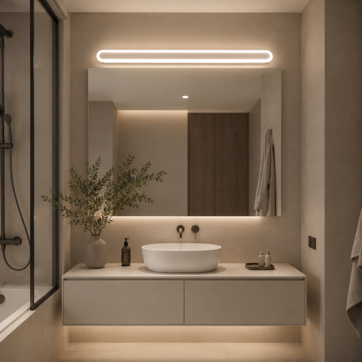 Біле лінійна настінне Led бра 80 см  Minimalism Line White 20W  (6334/80WH)