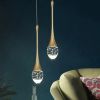 Підвісний світлодіодний Led світильник золота крапля (Crystal Drop Gold 2010/1GD)