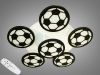 Люстра стельова Led до 18 м² для дитячої кімнати 105W (8065/5+1BK LED 3color)