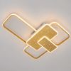 Сучасна стельова LED-люстра з пультом 105 Вт, Золото (2449G dimmer)