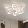 Світлодіодна Led люстра до 20м² у формі квітки Біла LORENA (DOUBLE 132W)