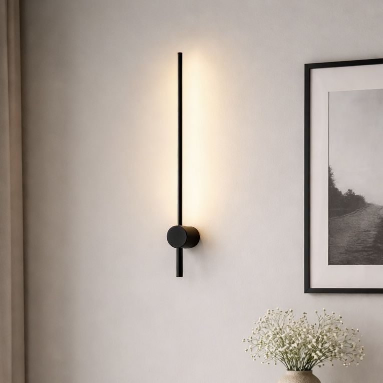 Сучасне світлодіодне Led-Бра 60 см чорного кольору Stick Black Minimal 2042/600 black