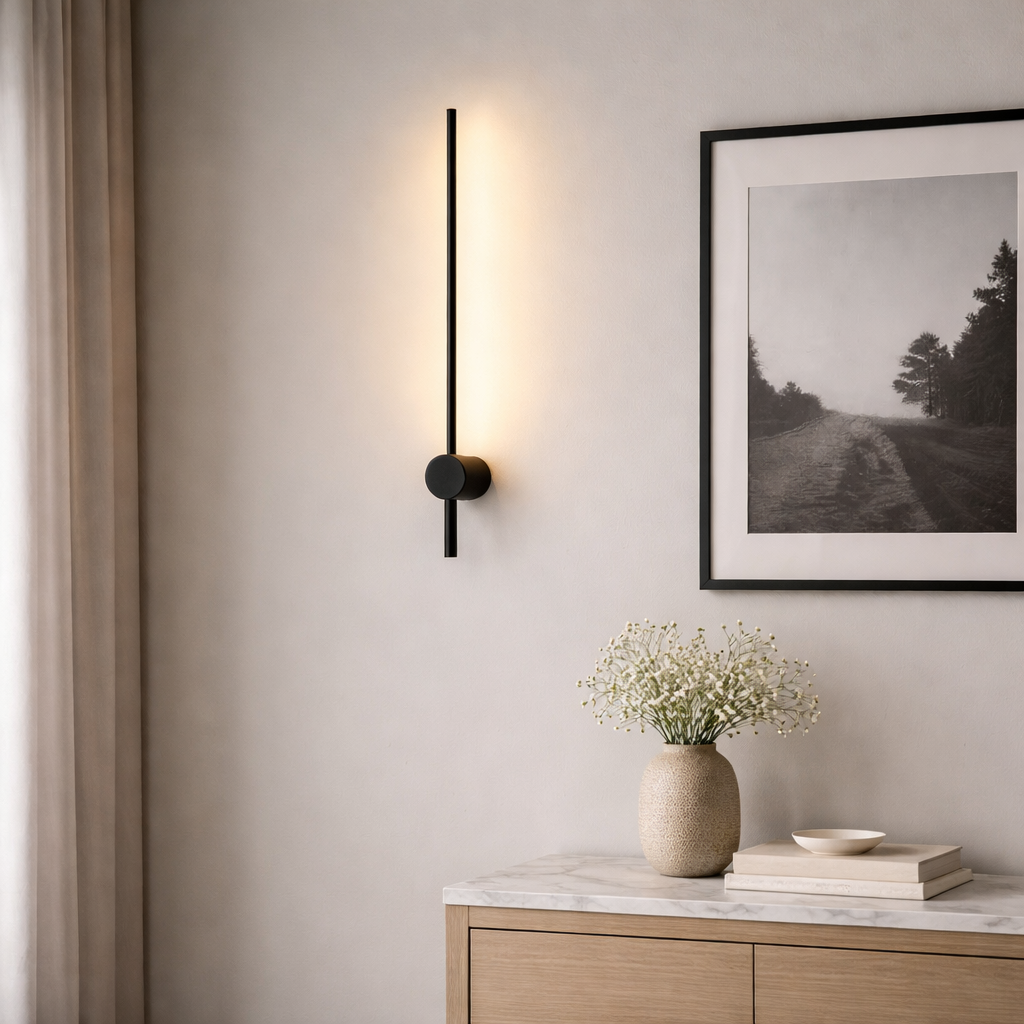 Сучасне світлодіодне Led-Бра 60 см чорного кольору Stick Black Minimal 2042/600 black
