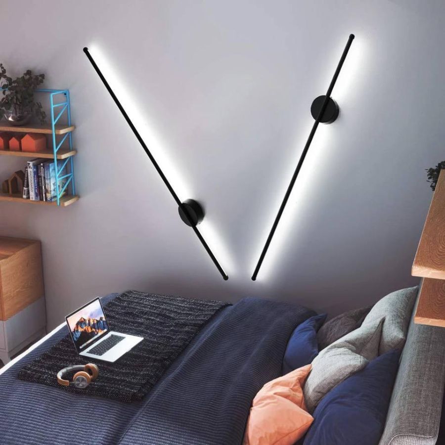 Сучасне настінне Led бра 60 см W007, чорний корпус 10 W