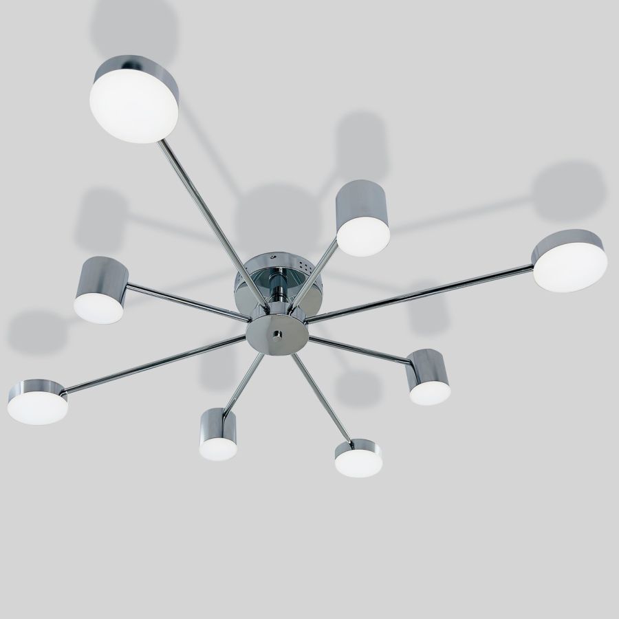 Світлодіодна LED-люстра Хром 96 Вт з пультом (SY-7800/8 CR)
