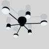 Чорна LED люстра 72 Вт із пультом для приміщень до 16 м²  (SY-7800/6 BK)