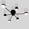 Чорна LED люстра 72 Вт із пультом для приміщень до 16 м²  (SY-7800/6 BK)