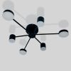 Чорна LED люстра 72 Вт із пультом для приміщень до 16 м²  (SY-7800/6 BK)