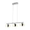 Сучасна світлодіодна LED люстра подовжена 60 см Linear Chrome Trio