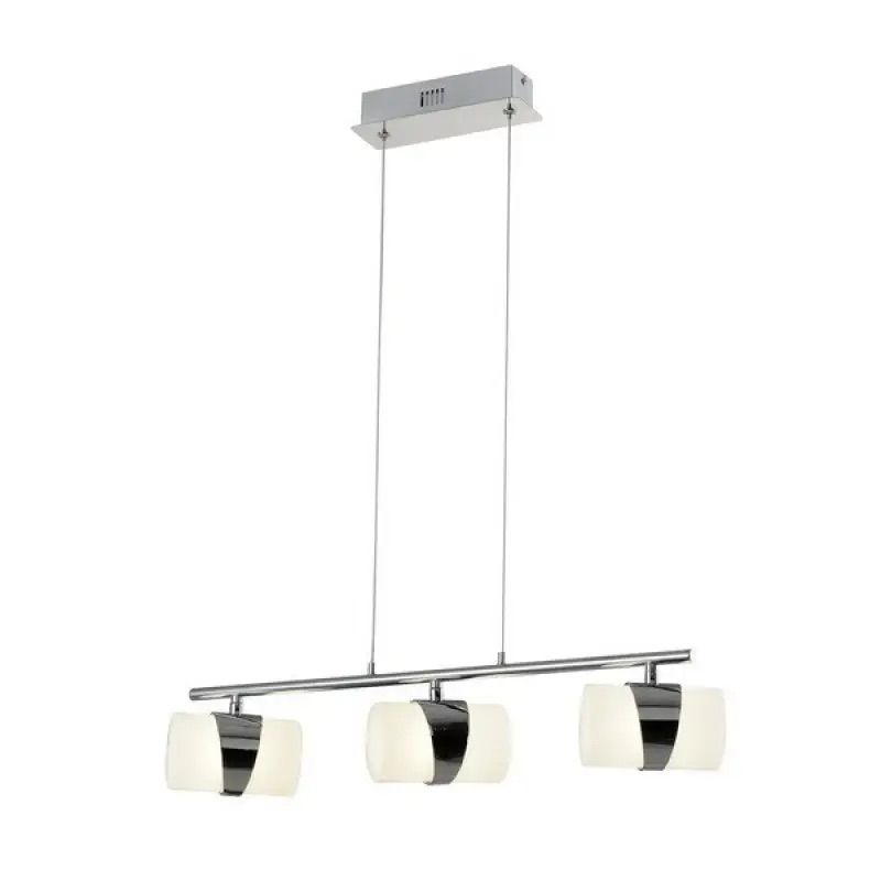 Сучасна світлодіодна LED люстра подовжена 60 см Linear Chrome Trio