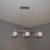 Сучасна світлодіодна LED люстра подовжена 60 см Linear Chrome Trio