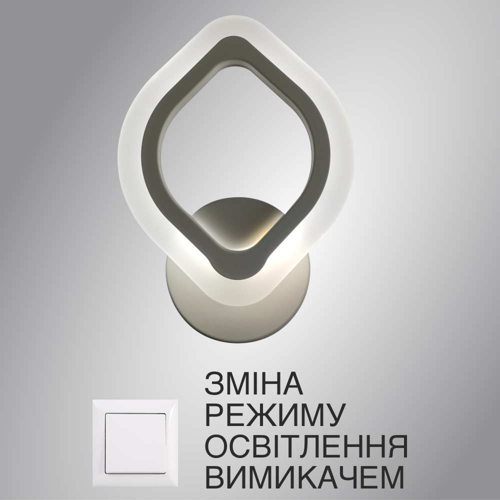 Настенный светильник бра 10W белый корпус AZALIA