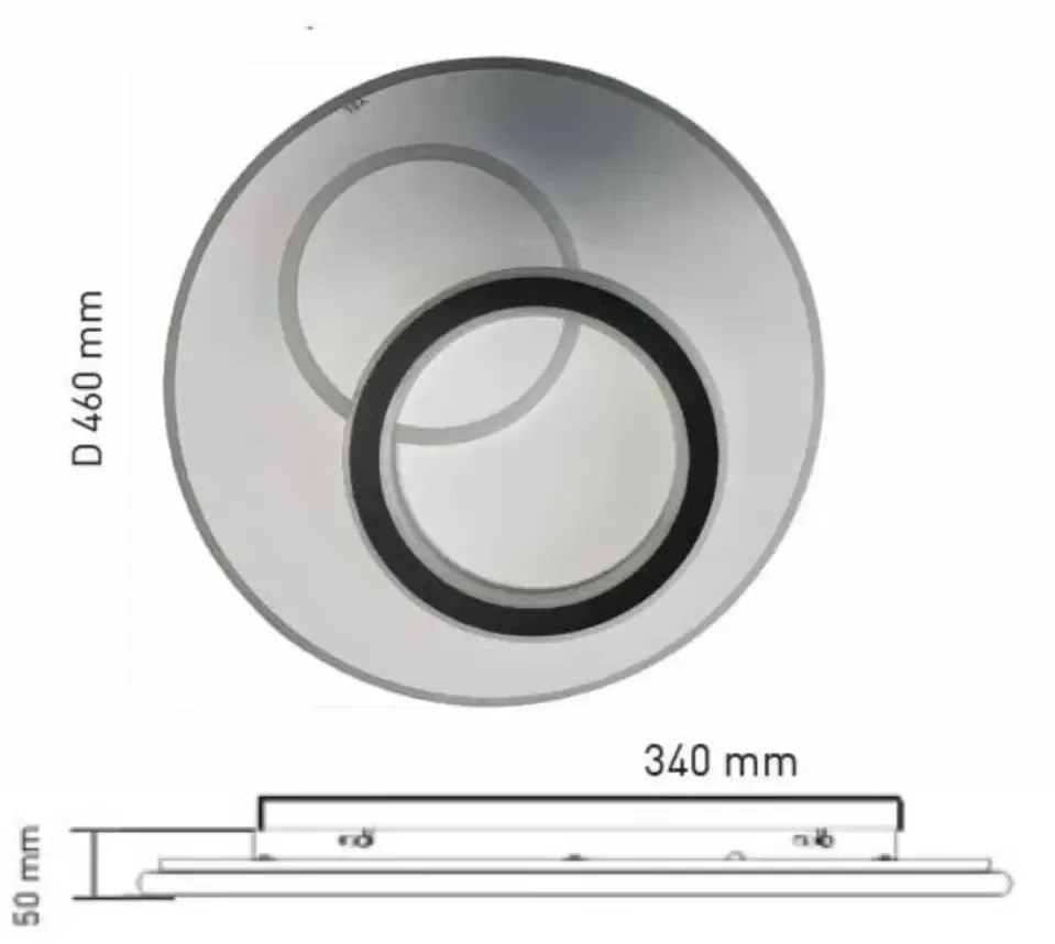 Світлодіодна LED-люстра до 18м² круглої форми UNIVERSE 80W R