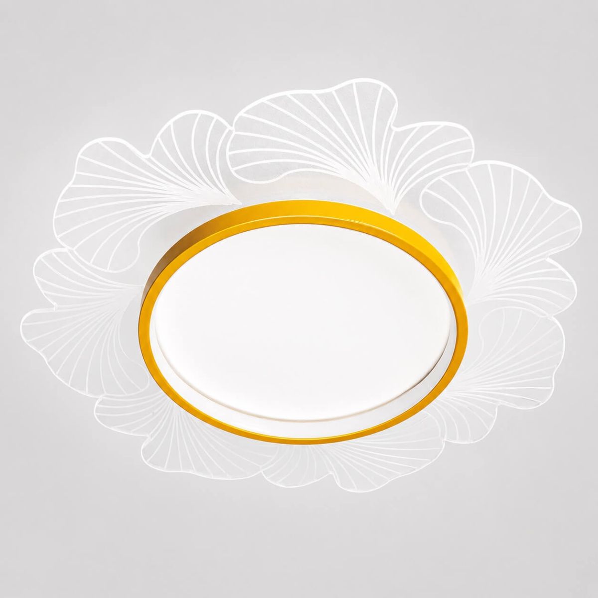 Світлодіодна Led люстра біла зі золотом з акриловим розсіювачем Floral Petal Smart (7871040)