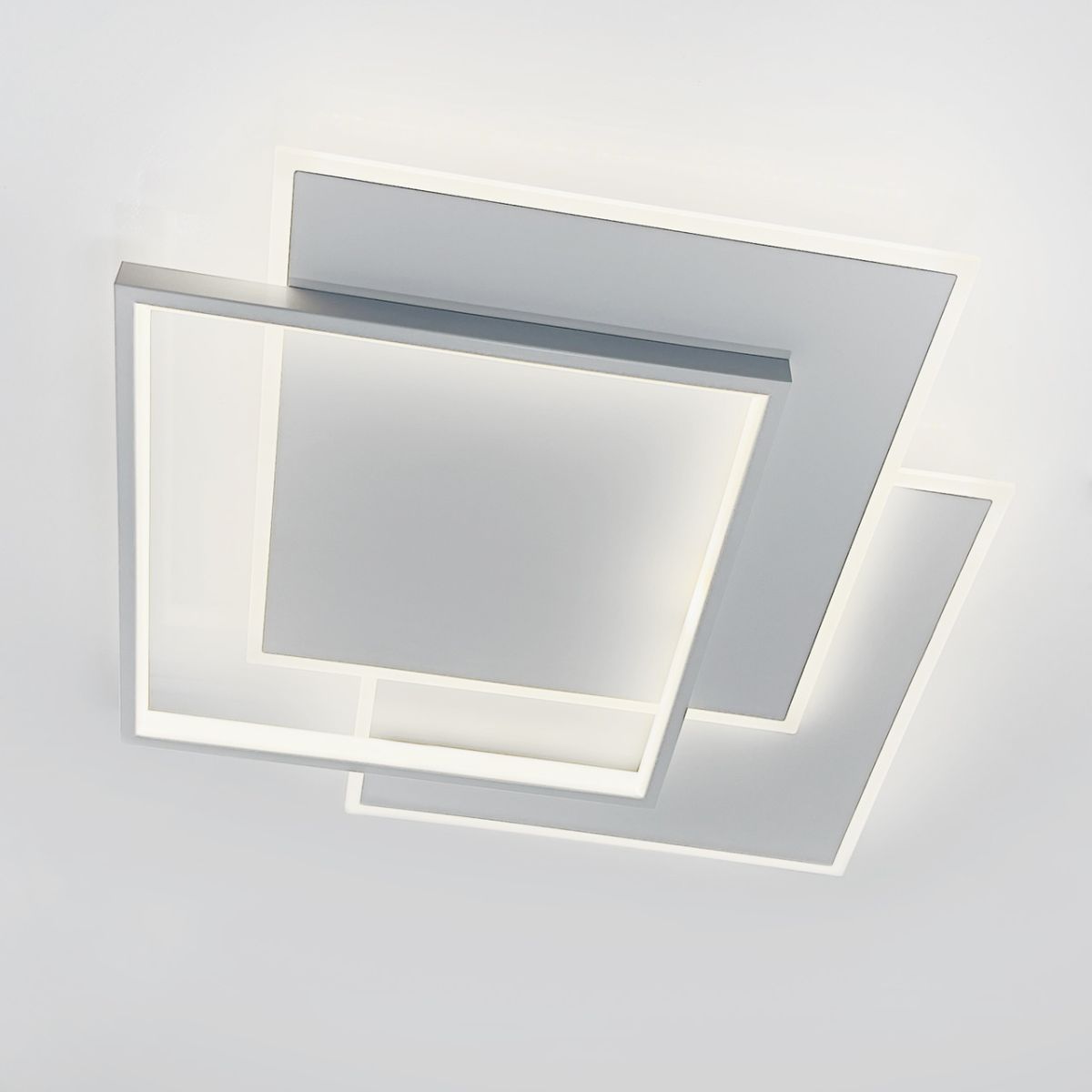 Стельова LED люстра до 18 м² без пульта 80W квадратна біла (VEGA Triple 10110-1)