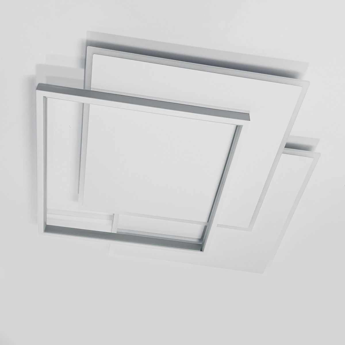 Стельова LED люстра до 18 м² без пульта 80W квадратна біла (VEGA Triple 10110-1)