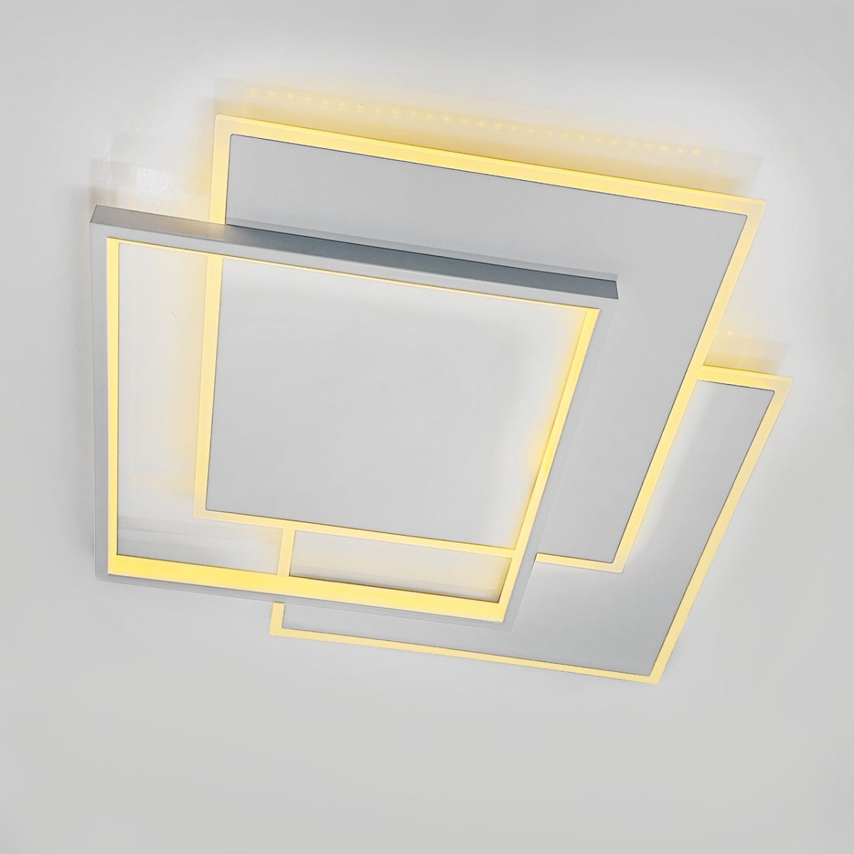 Стельова LED люстра до 18 м² без пульта 80W квадратна біла (VEGA Triple 10110-1)