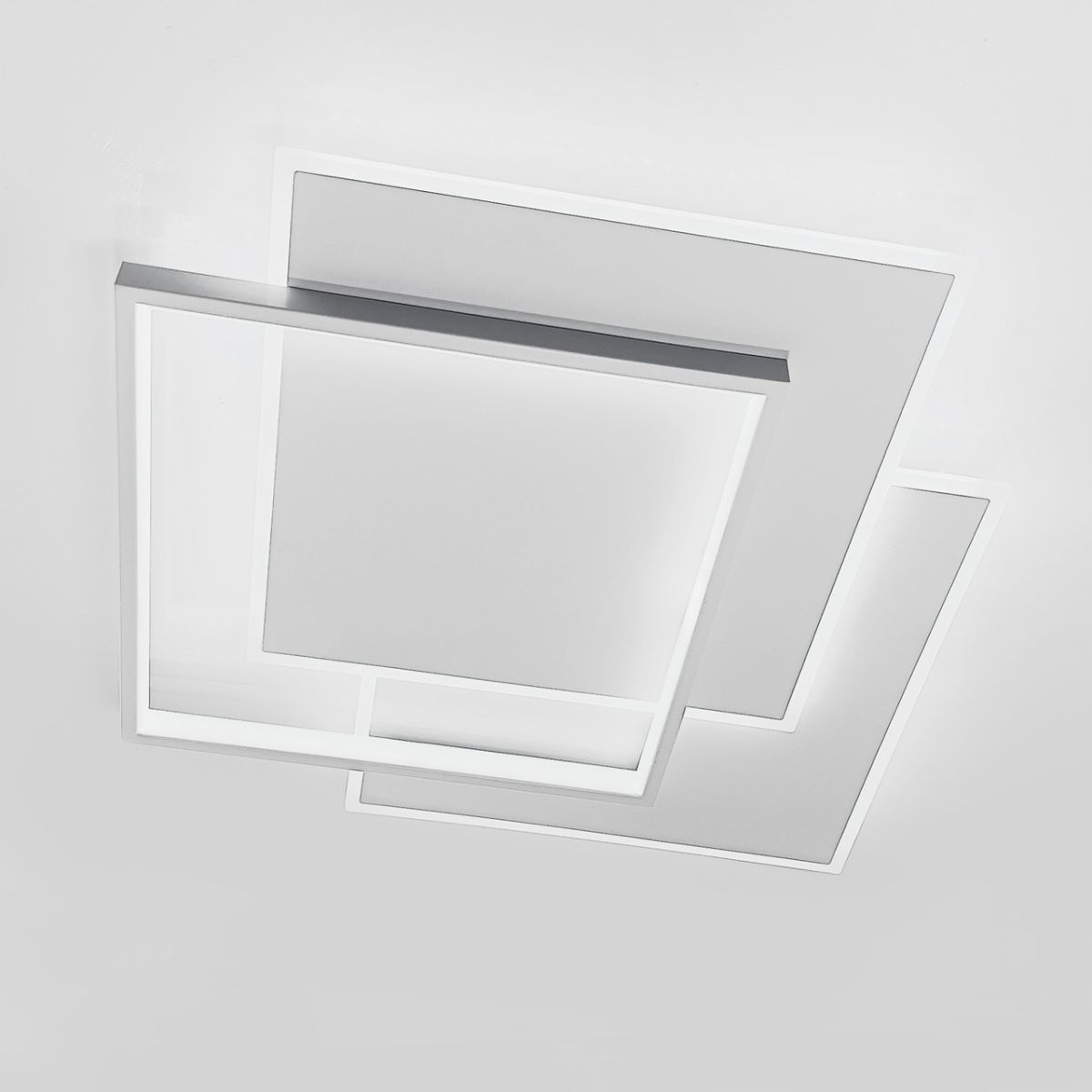 Стельова LED люстра до 18 м² без пульта 80W квадратна біла (VEGA Triple 10110-1)