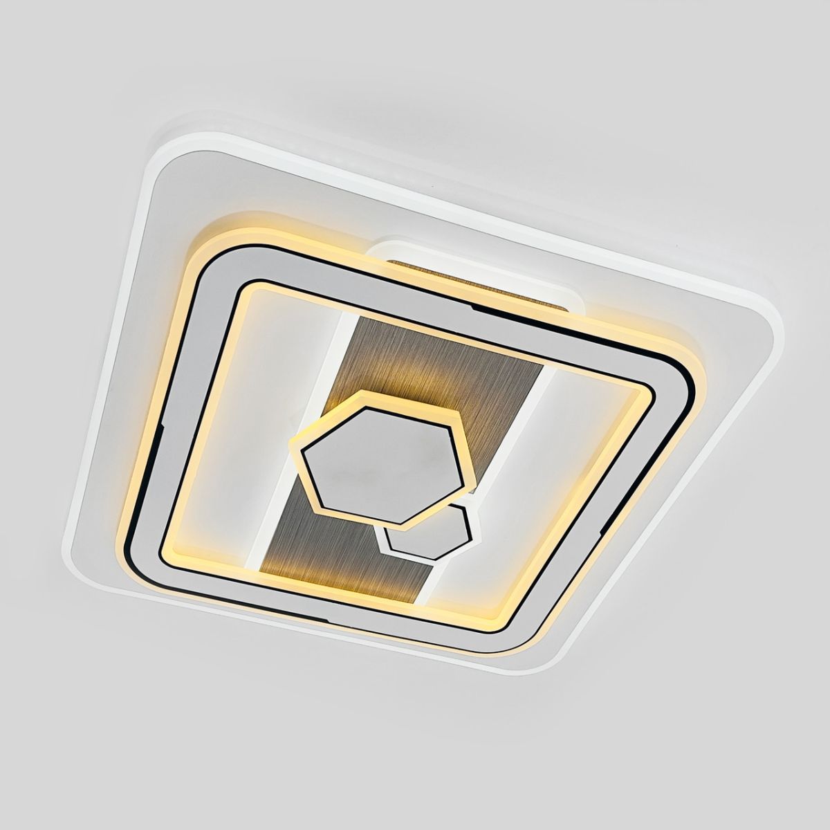 Люстра стельова Led 120 Вт з пультом квадратна до 18 м2 (9515-500S)