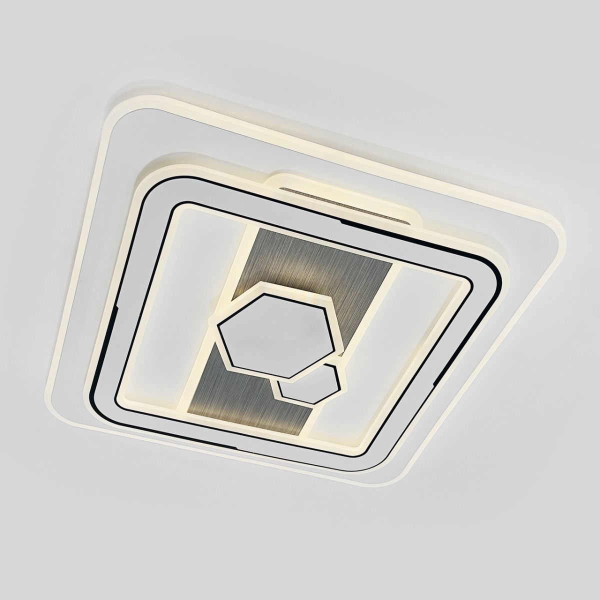 Люстра стельова Led 120 Вт з пультом квадратна до 18 м2 (9515-500S)