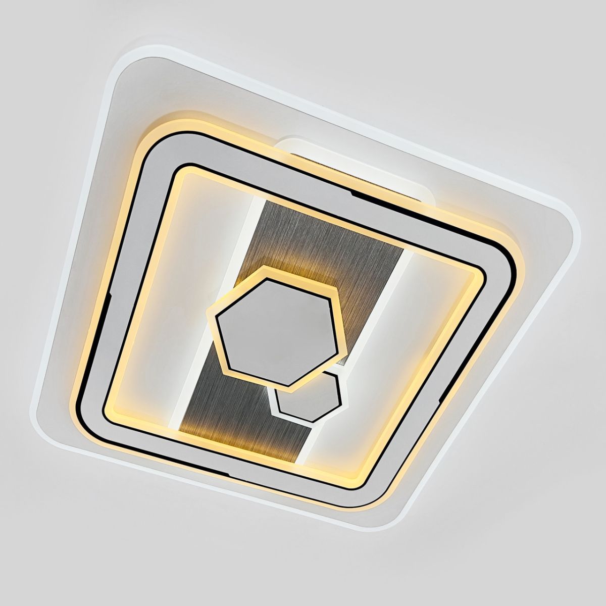 Люстра стельова Led 120 Вт з пультом квадратна до 18 м2 (9515-500S)