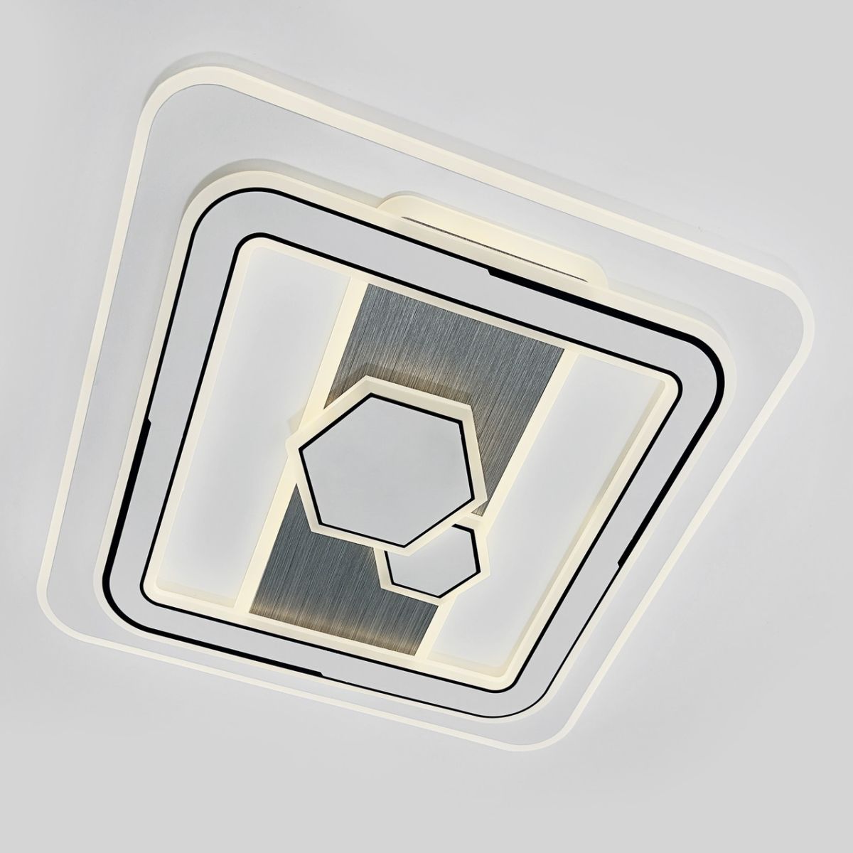 Люстра стельова Led 120 Вт з пультом квадратна до 18 м2 (9515-500S)