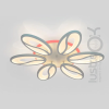 Led люстра на площу до 18 м² білого кольору з пультом потужність 105W White Petals (8090/6WH LED 3color)
