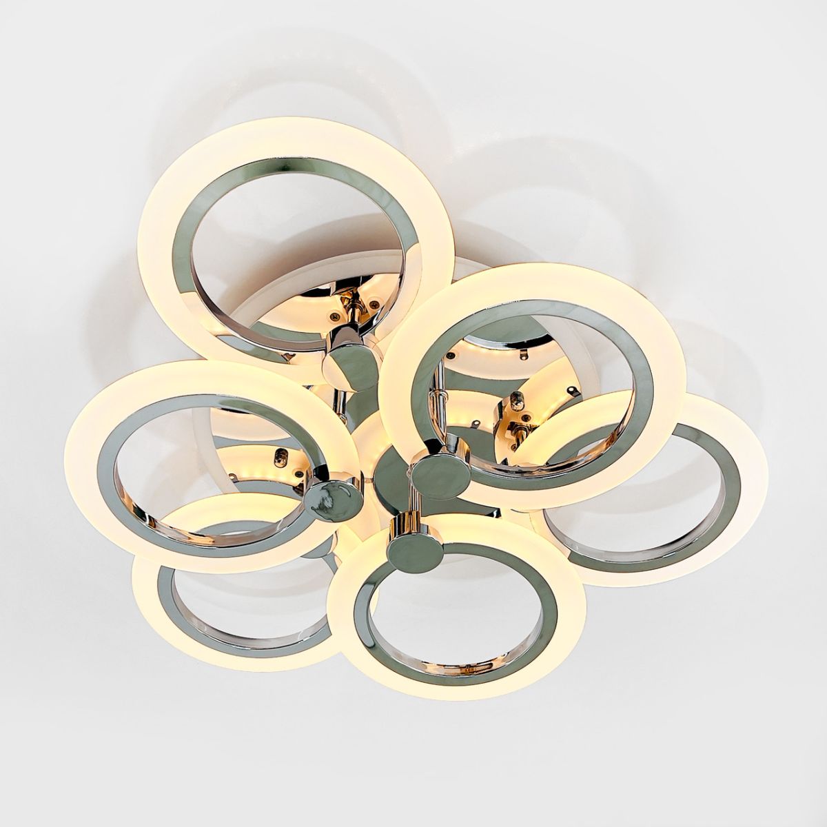 Світлодіодна LED люстра до 18 м² для натяжної стелі 85 Вт (A8022/3+3HR LED 3color)