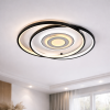 Стельова LED люстра до 20 м² круглої форми  біло-чорна 100 Вт з пультом (GALAXY 220825)