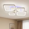 Стельова Led люстра до 18 м² з пультом 120 Вт біла (1115/2+2 Wh)