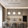 Люстра підвісна на 3 плафони, хром та біла перлина  Perla Vetro (756PR150F-3 CR+WH)