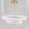 Кришталева LED-люстра 2 кільця 80 см / 60 см золотой корпус 250 Вт Viscount (D8801-600+800 FGD)