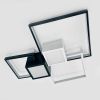 Современная квадратная люстра LED, черно-белый корпус, освещение 20-23 м² (1157/3)