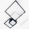 Современная квадратная люстра LED, черно-белый корпус, освещение 20-23 м² (1157/3)