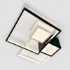 Квадратная LED люстра до 18 м²  черно-белая дизайнерская форма 112 Вт (1157/2)