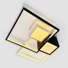 Квадратная LED люстра до 18 м²  черно-белая дизайнерская форма 112 Вт (1157/2)