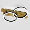 Led люстра до18 м² с пультом и деревянной основой WOODY 80W-2R-BLACK/WOOD