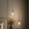 Підвісний Led світильник срібна крапля Crystal Drop Silver J2538-1HR