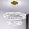 Кришталева Led люстра 2 кільця на 159 Wt кімнату до 30м² (24262/800+500GD)