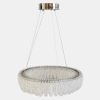 Підвісна кругла кришталева LED-люстра 51 см у золотому корпусі 65W (505/500CH)