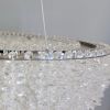 Підвісна кришталева Led  люстра кругла 50 см в срібному  корпусі (505/500CH)