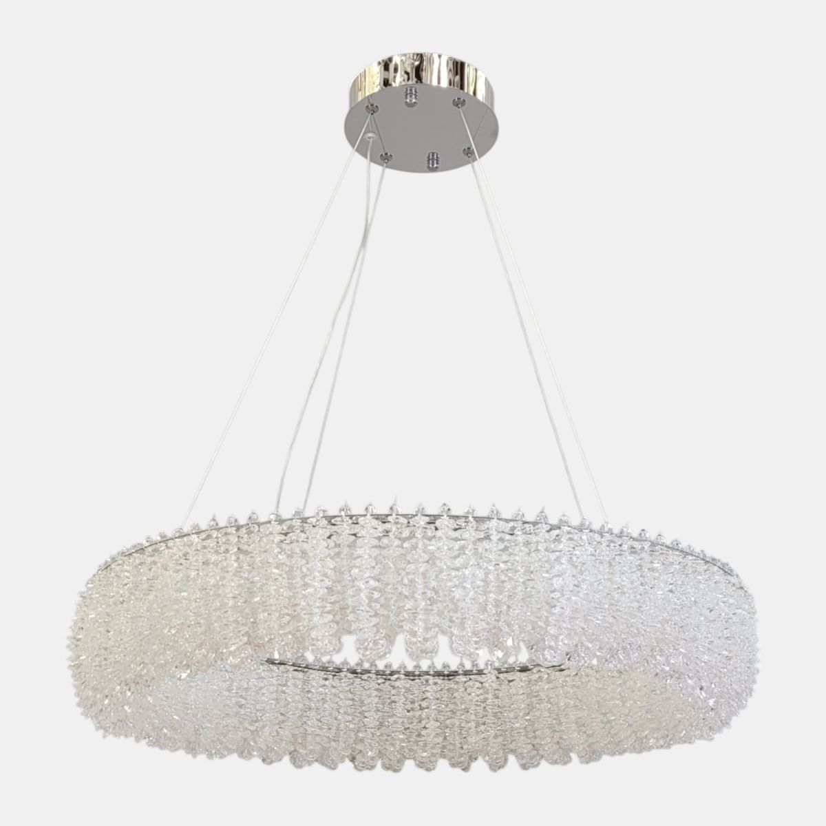 Сучасна підвісна LED-люстра 104 см у хромованому кольорі 75W (505/600CH)