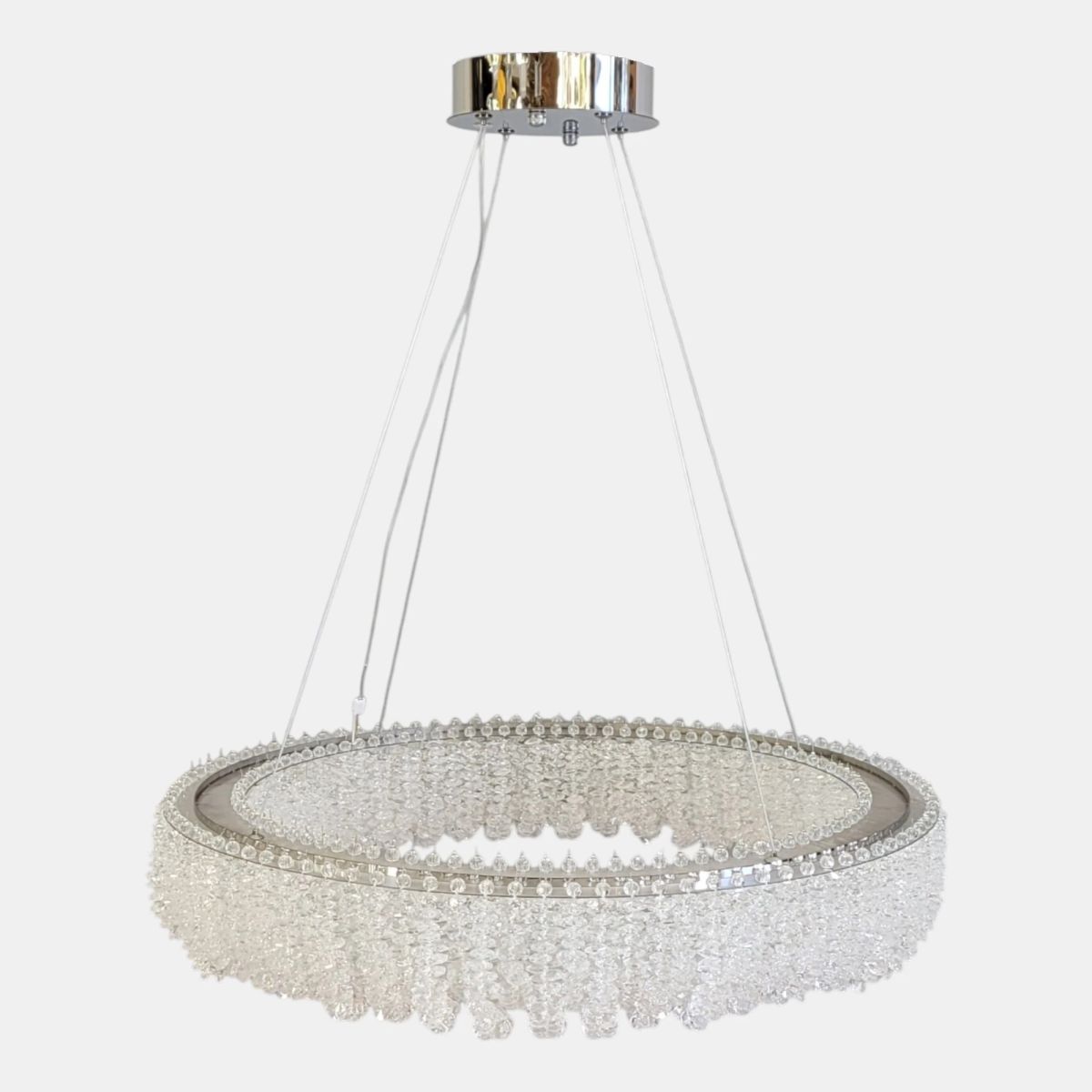 Сучасна підвісна LED-люстра 104 см у хромованому кольорі 75W (505/600CH)