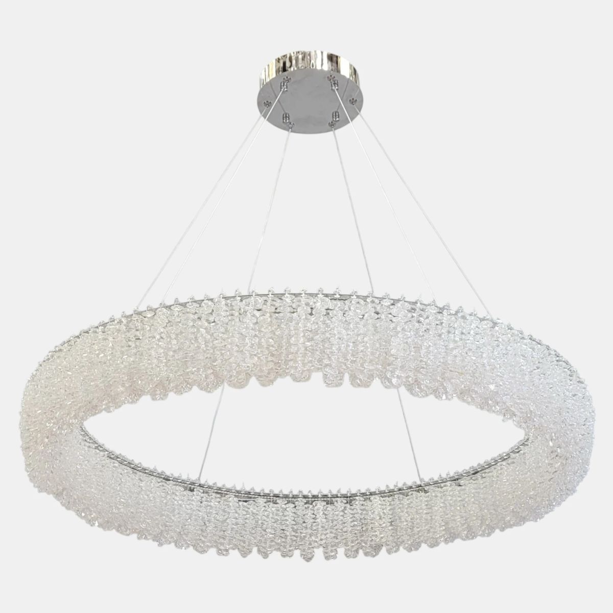 Сучасна підвісна LED-люстра 80 см у хромованому кольорі 103W (505/800CH)