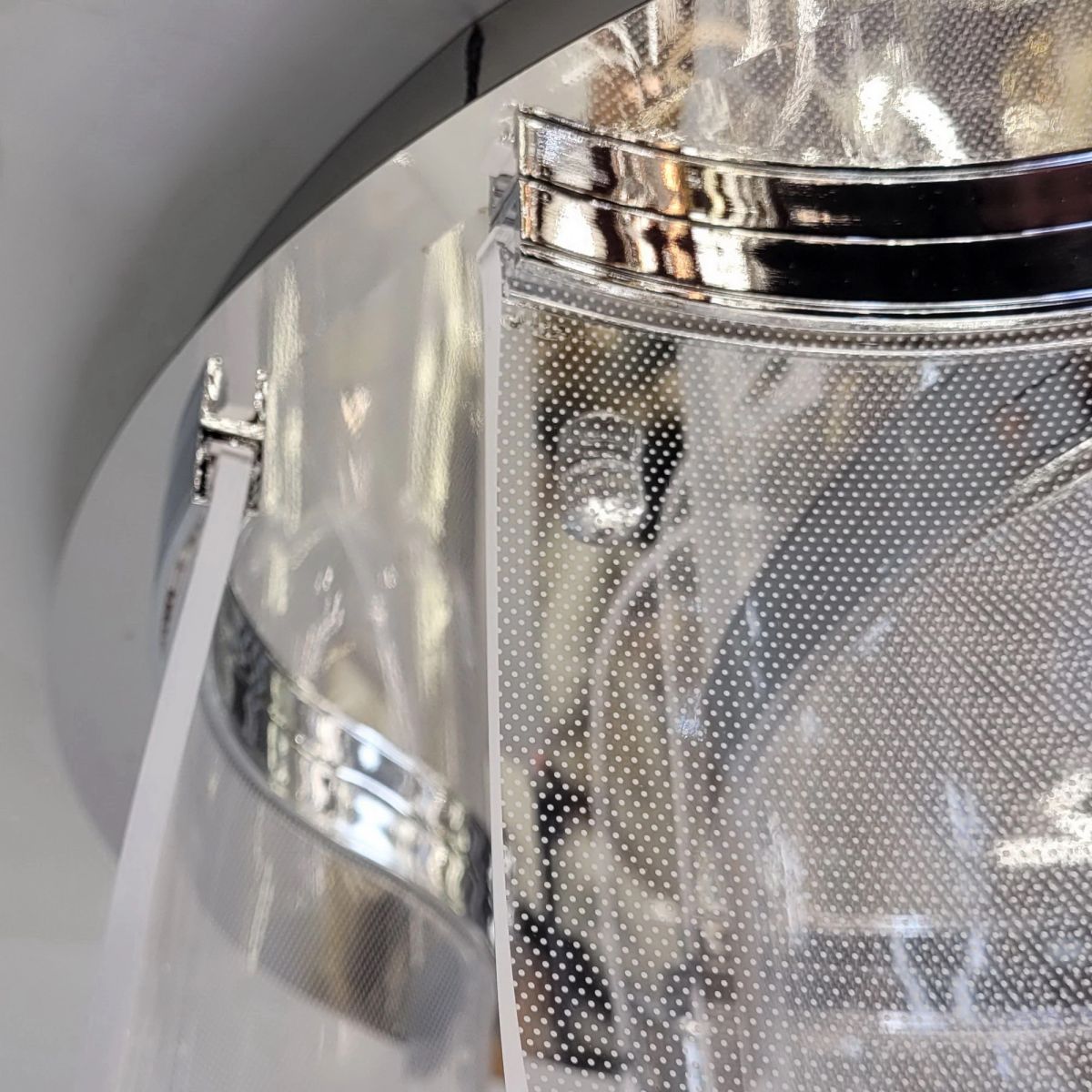 Дизайнерська Led люстра в срібному кольорі до 18м² (505081-4+3CH)