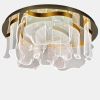 Дизайнерська Led люстра в золотому кольорі до 18м² (505081-7+5GD)