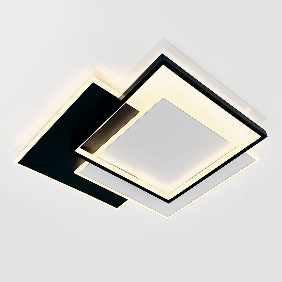 Квадратна світлодіодна Led люстра до 18 м² без пульта 80W (Z212-3BLACK)