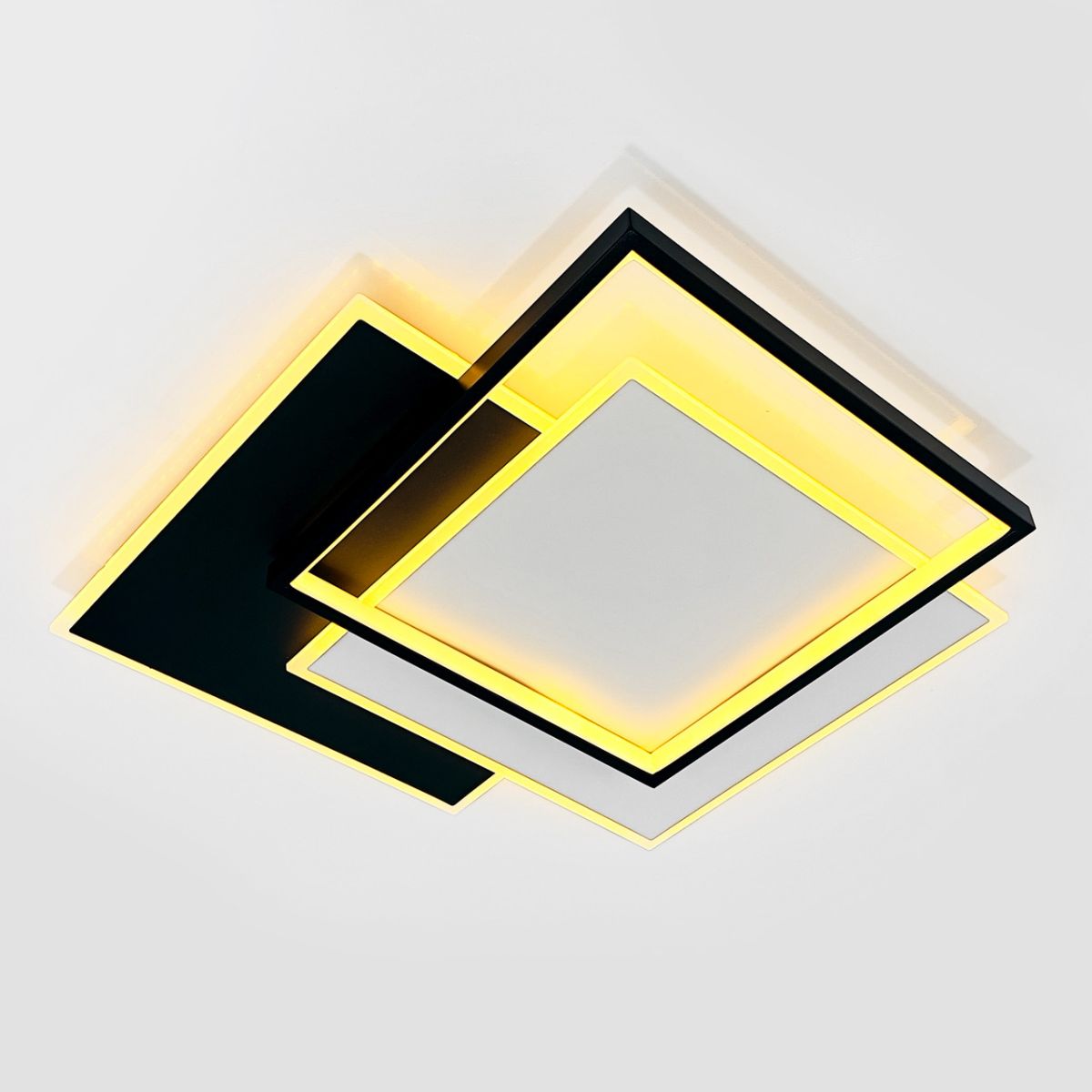 Квадратна світлодіодна Led люстра до 18 м² без пульта 80W (Z212-3BLACK)