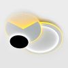 Круглая черно белая Led люстра до 18м² с пультом  COMETA 90W-3R WHITE/BLACK